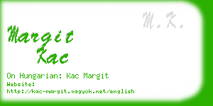 margit kac business card